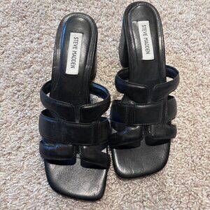 Steve Madden Black Leather Shoes Size 7.5M